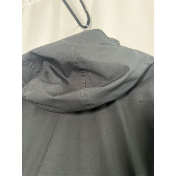 REI Co-Op La Selva Belted Rain Trench Coat Hooded Zip up Black Size L - Picture 5 of 12